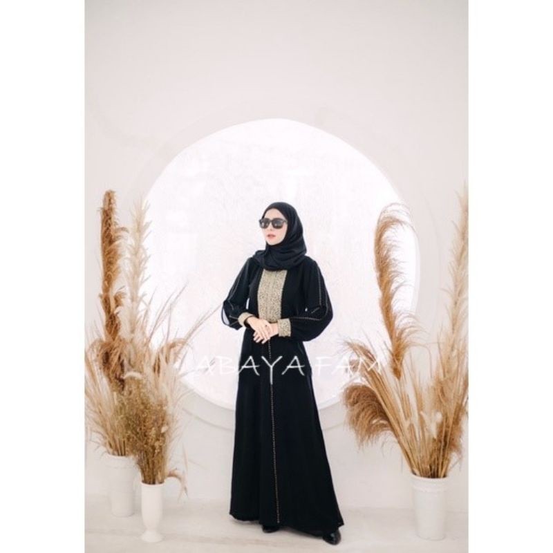 yb77bj Abaya Gamis Hitam Turkey Maxi Dress Arab Saudi Bordir Zephy Turki Umroh Dubai India Wanita 25