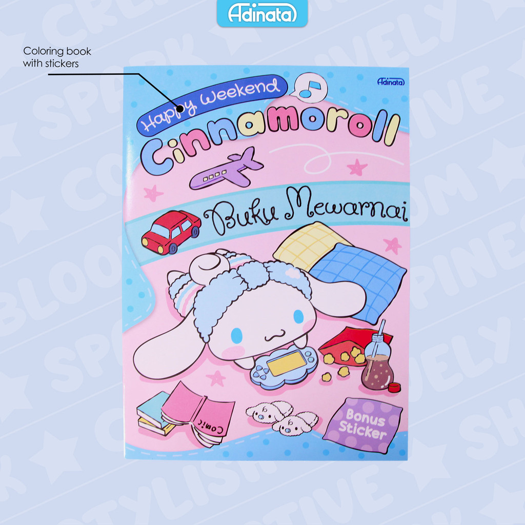

Cinnamoroll Coloring Book L 2517-9803 / Buku Mewarnai / Buku Aktivitas anak / Adinata