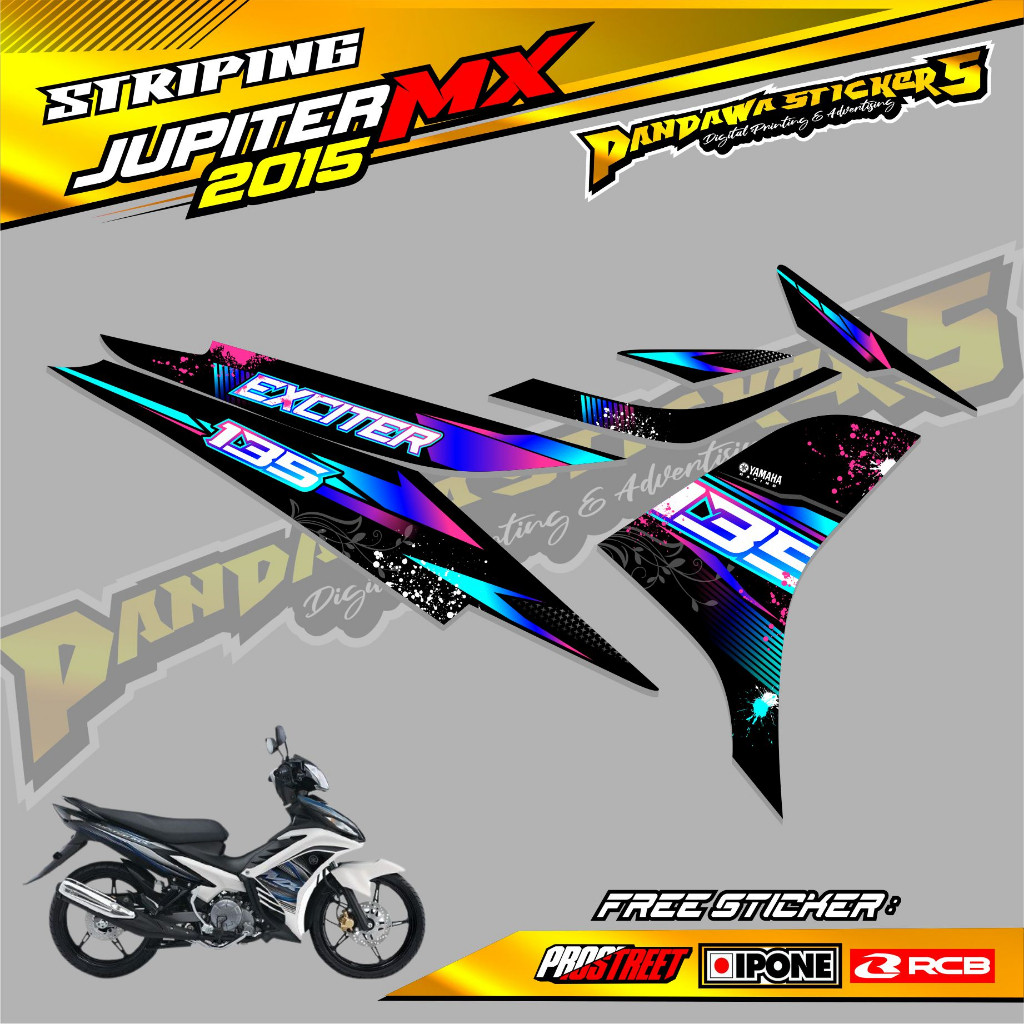 STRIPING VARIASI JUPITER MX NEW 135 / STICKER LIST MOTOR VARIASI JUPITER MX NEW