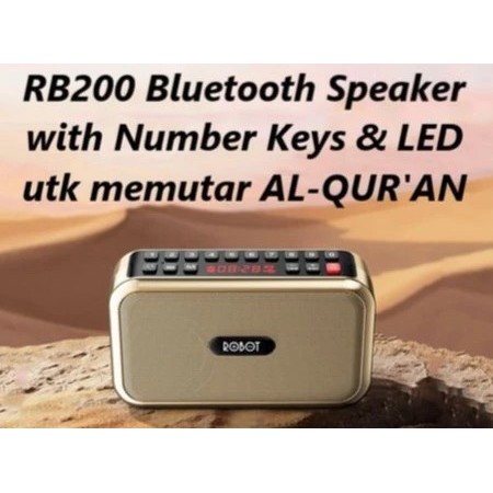 ROBOT RB200 Speaker Bluetooth Murrotal Al Quran Dengan Tombol Original Salon Spiker Murotal