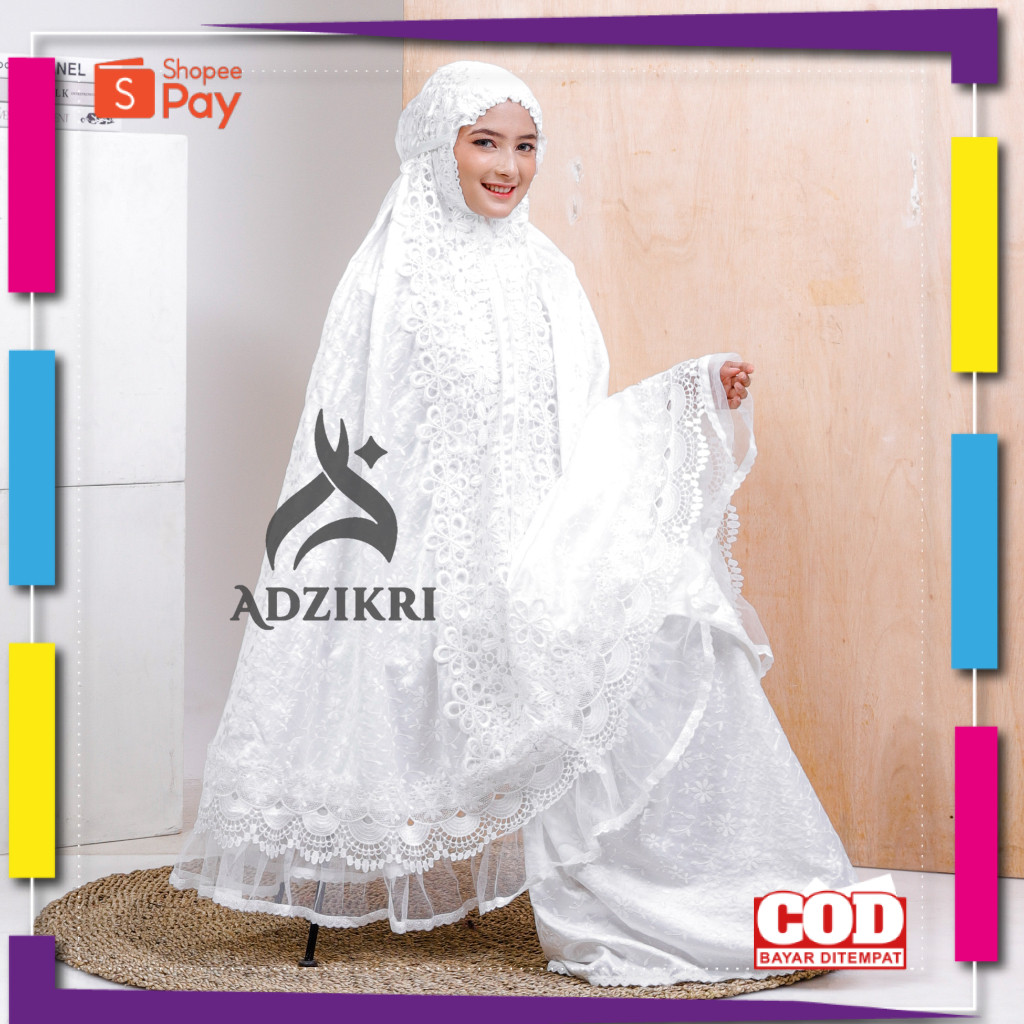 [PREMIUM ORIGINAL] ADZIKRI - Mukena Dewasa Prada Sutera Paris Sherina