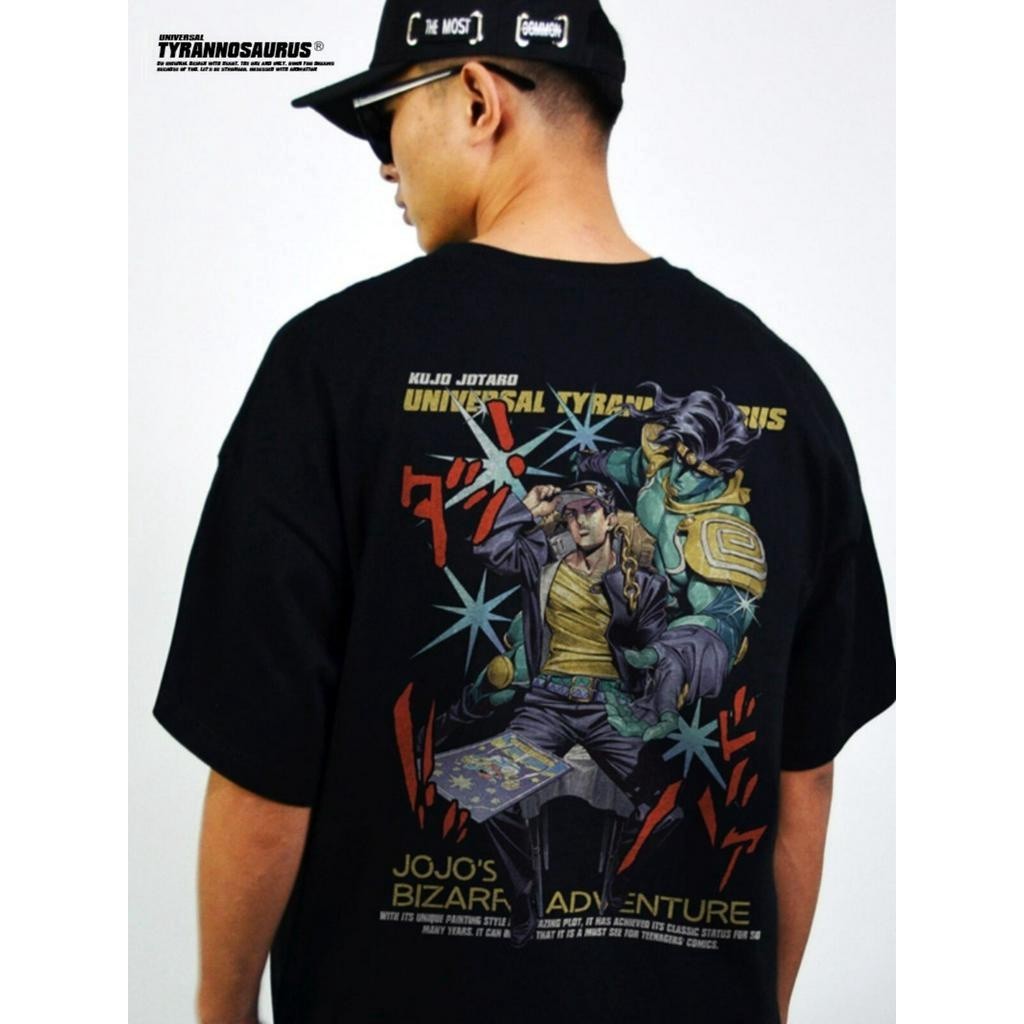 [Barang Ready &  COD]Kaus Lengan Pendek Periferal Petualangan Aneh JOJO Jojo Anime Jepang Buatan Sen