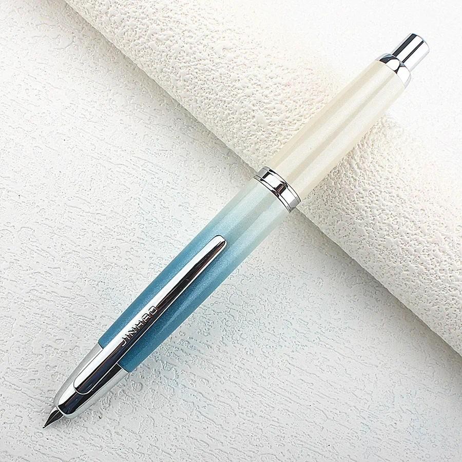 

JINHAO 10 Press Fountain Pen Retractable EF/F Nib Metal with Clip Writing Ink Pen Converter School Supplies Stationery PK A1 A2