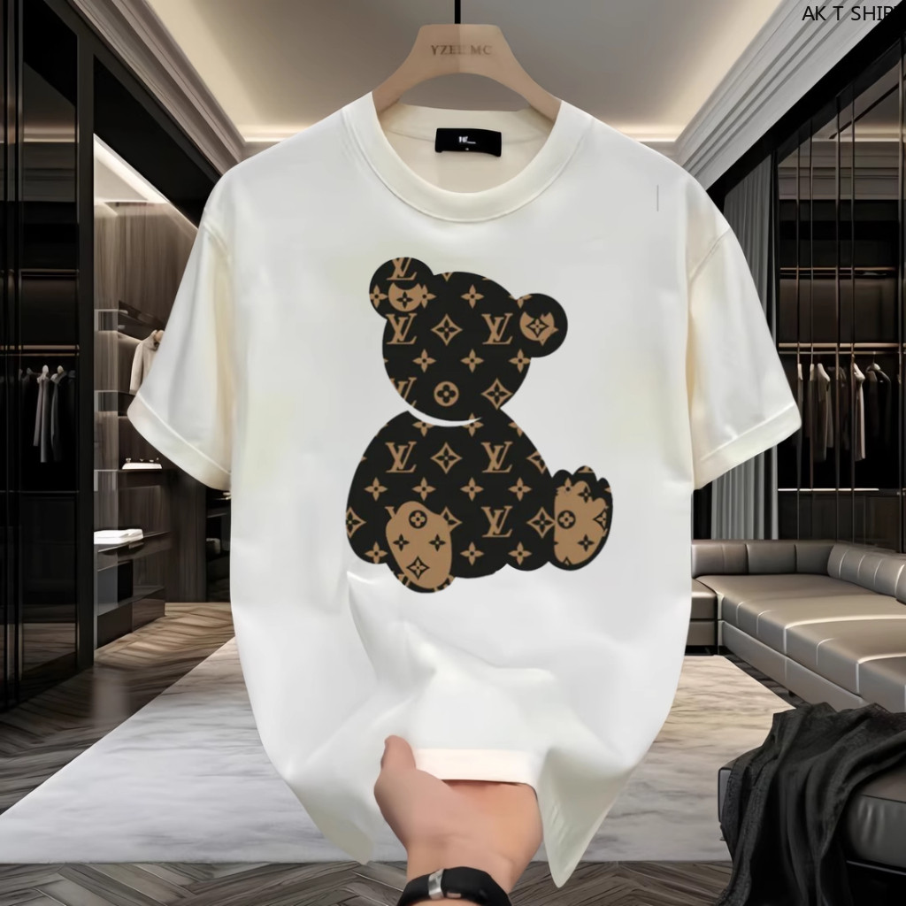 (COD)T Shirt Pria baju kaos pria kaos cowok kaos branded Louis Vuitton Original 100% Cotton LVT-shir