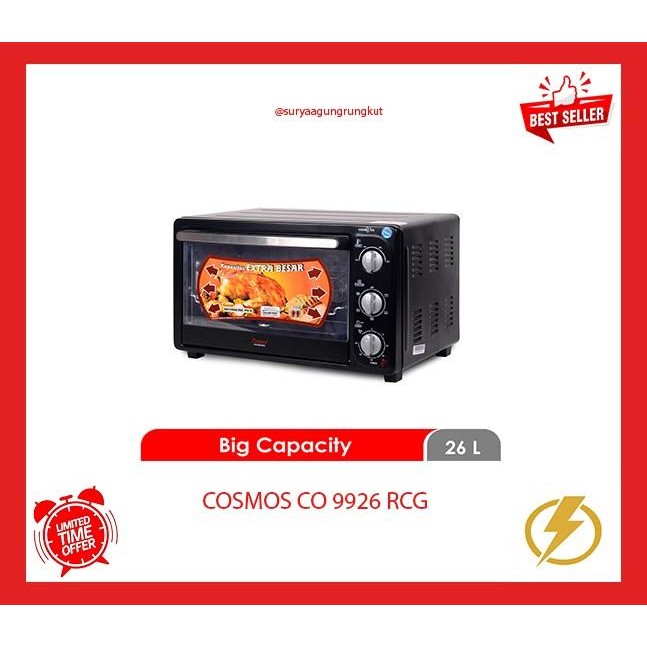 OVEN LISTRIK COSMOS 26 LITER 400 WATT LOW - CO 9926 RCG