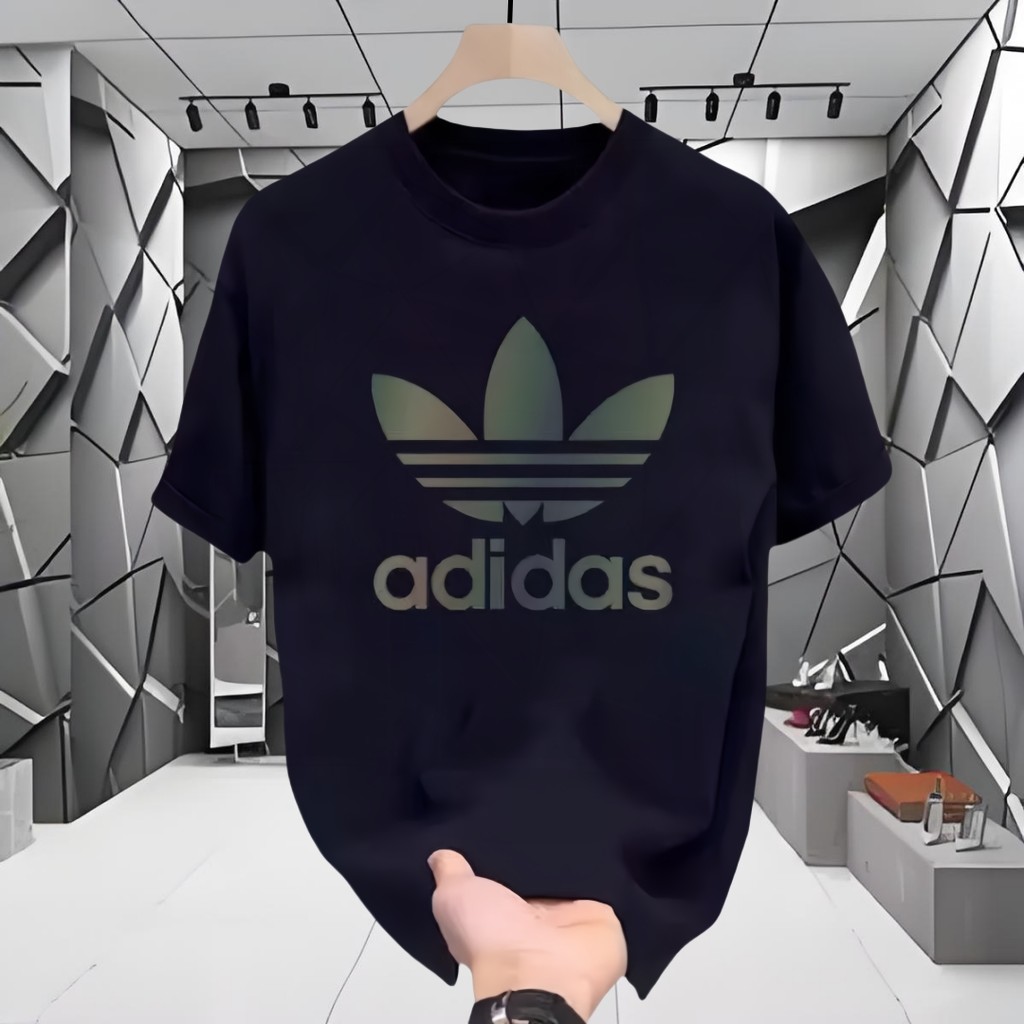 Outlets Adidas Spot Fashion Tshirt Baju Kaos Katun 20S Boxy fit Kaos Pria dan wanita Tshirt -16