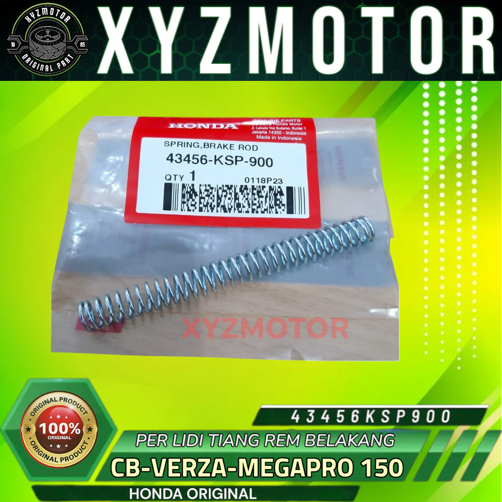 PER LIDI TIANG REM BELAKANG CB150 VERZA MEGAPRO 2010 VERZA 150 HONDA ORIGINAL 43456-KSP-900