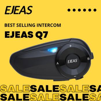 EJEAS Q7 Intercom Helm 7 Rider Bluetooth Headset Helmet Alt V4 V6 PRO - Intercom Q7