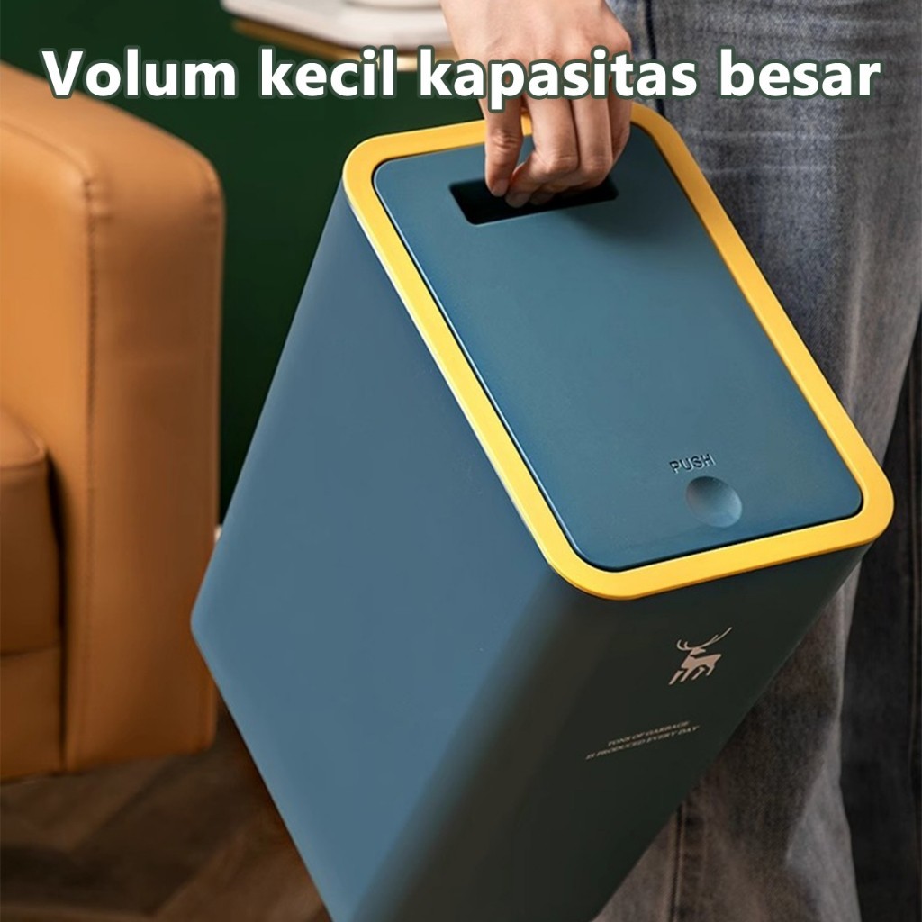 haoyande Tong Sampah Tempah Sampah Tertutup Minimalis Tong Sampah Tempat Sampah KamarTempat Sampah D