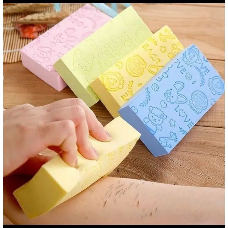 Spon Mandi Anti Daki | Spons Pengangkat Daki Busa Mandi Bayi Dan Dewasa | Spon Serbaguna - BAYAR DI 