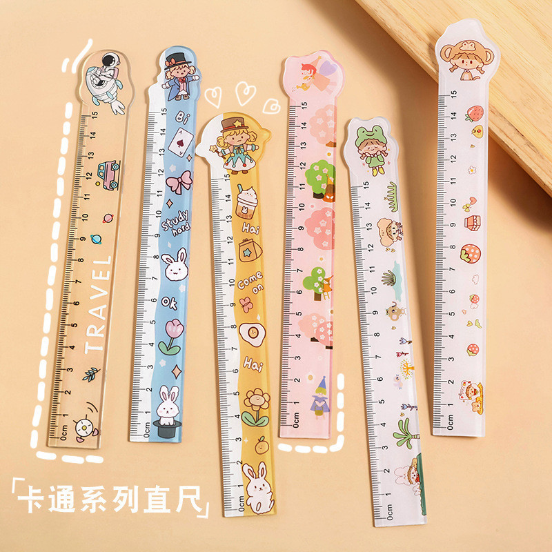 

PENGGARIS MOTIF KARTUN PANJANG 15CM UJUNG BULAT KAWAII
