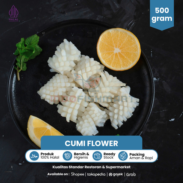 Cumi Flower / Squid Flower Beku Frozen 500/1000 gram - 500 gram