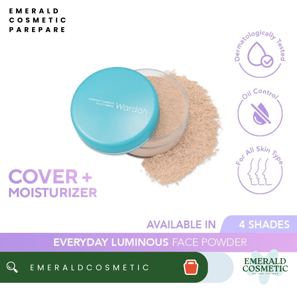 🩷 Emerald Cosmetic 🩷 WARDAH Everyday Luminous Face Powder 30 g - Bedak Tabur Yang Halus, Natural, Ri