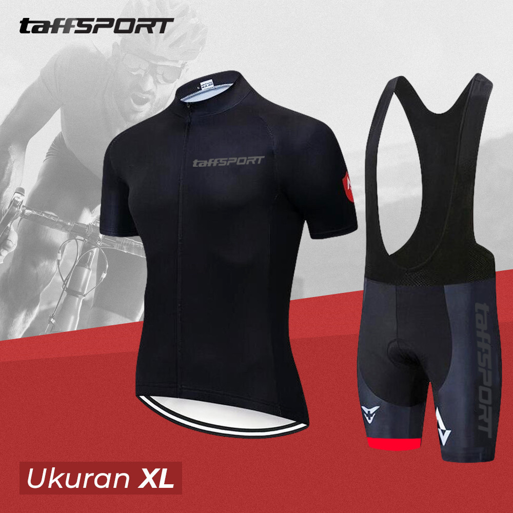 

- TaffSPORT STRAVA Pakaian Olahraga Sepeda Pria Cycling Jersey Gel Pad - DBT034 -