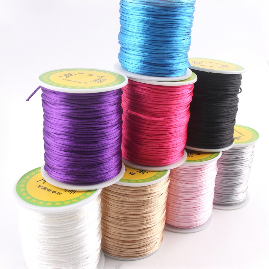 

1pc 1mm*80m Colorful Stain Rope Nylon Coard Making DIY Pacifier chain Bracelet Accessories DIY Tool