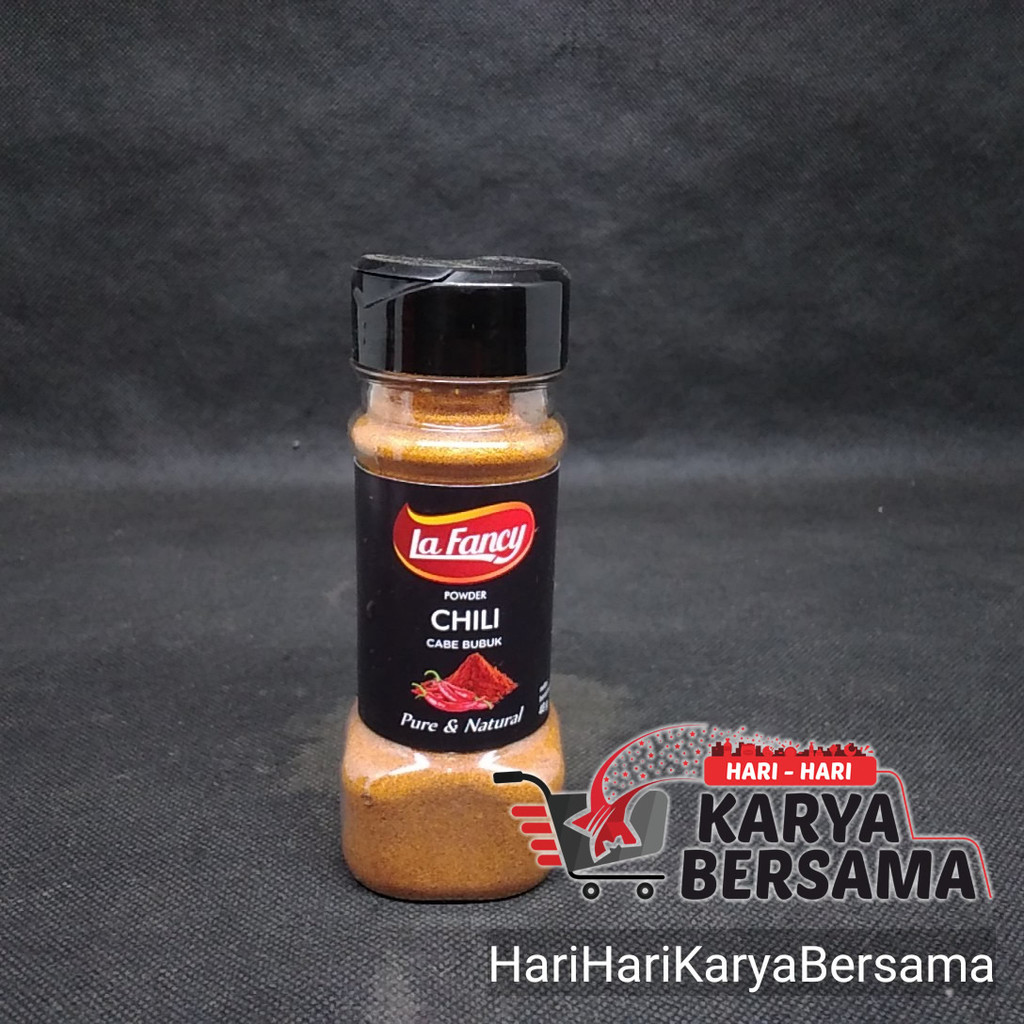 

BUMBU MASAK REMPAH REMPAH LA FANCY POWDER CHILI PURE & NATURAL CABE BUBUK 48GR