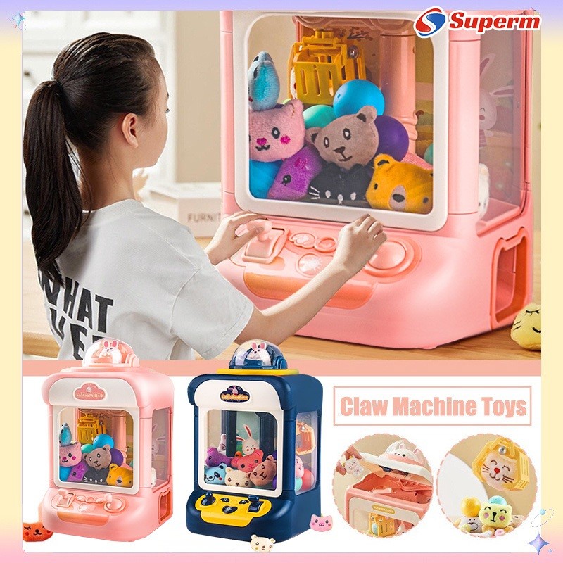 H78UU Mesin capit anak/Capit boneka mini rumah/Mesin capit mainan gacha operasi koin