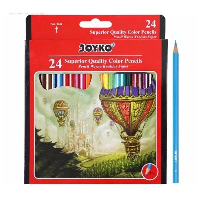 

(SET) Pensil Warna / Superior Quality Color Pencils Panjang 24 Warna - Joyko CP-101