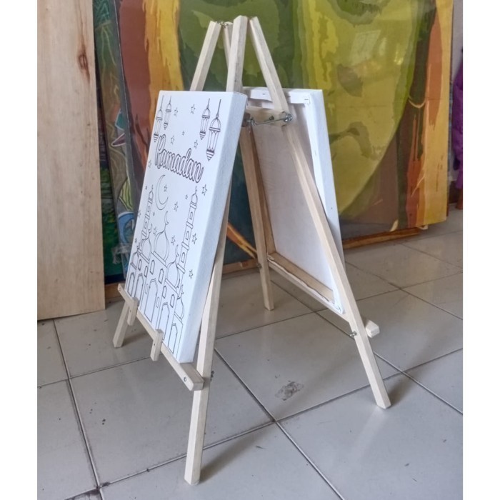

Stand Lukis 2 Sisi 40x70 cm Jagrak Mewarnai Sandaran Kanvas/Sterofoam