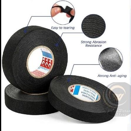 

Lakban Kain 20mm Kabel Listrik Awet Tahan Panas 15m Isolasi Kain 20 mm Berkualitas