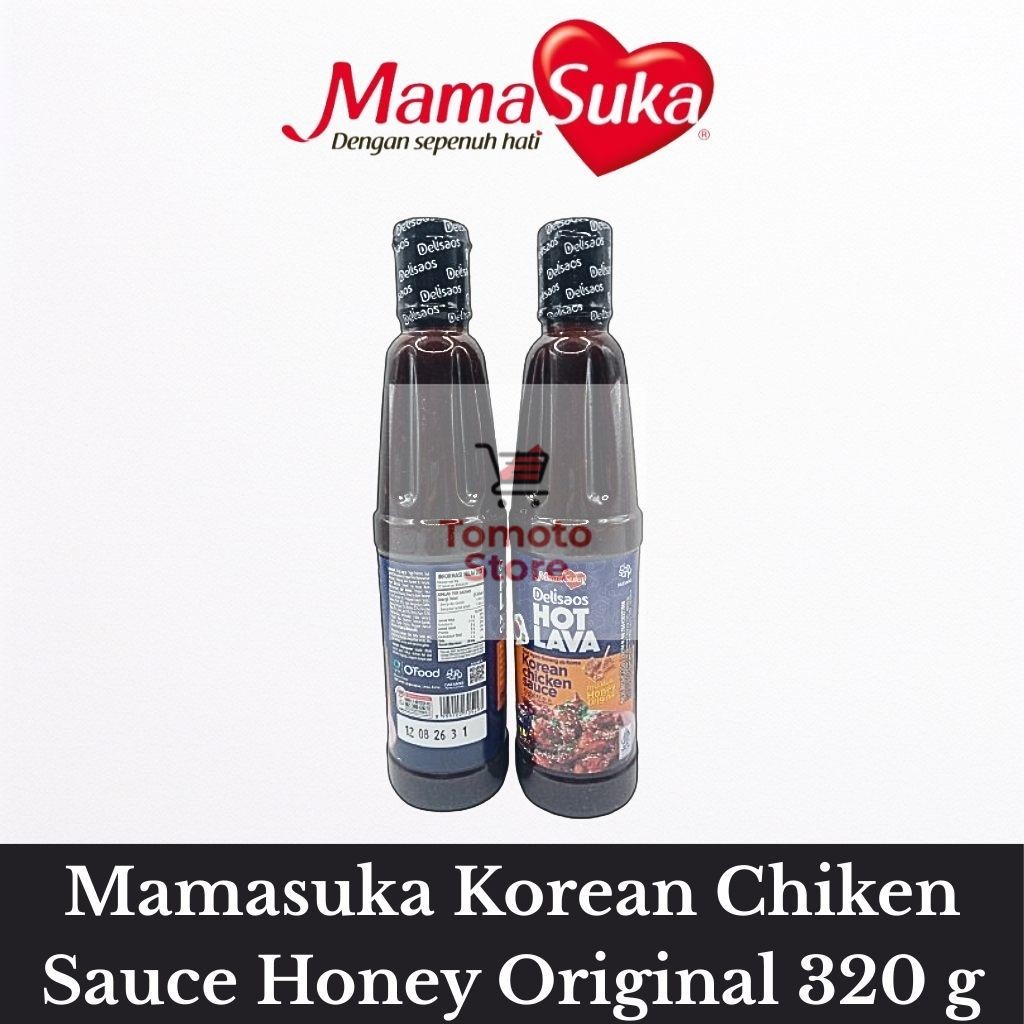 

✨ TOMOTOSTORE ✨ MAMASUKA Delisaos Hot Lava Korean Chicken Sauce / Saus Ayam Goreng Ala Korea Honey Original 320 gr