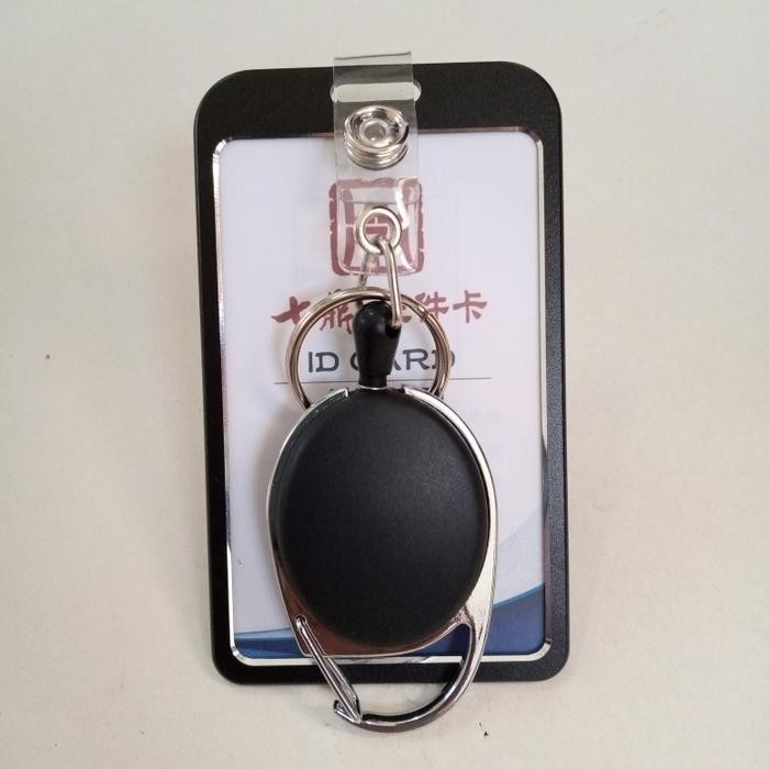 

READY ID Card Holder Alumunium Yoyo Pinggang - Hitam