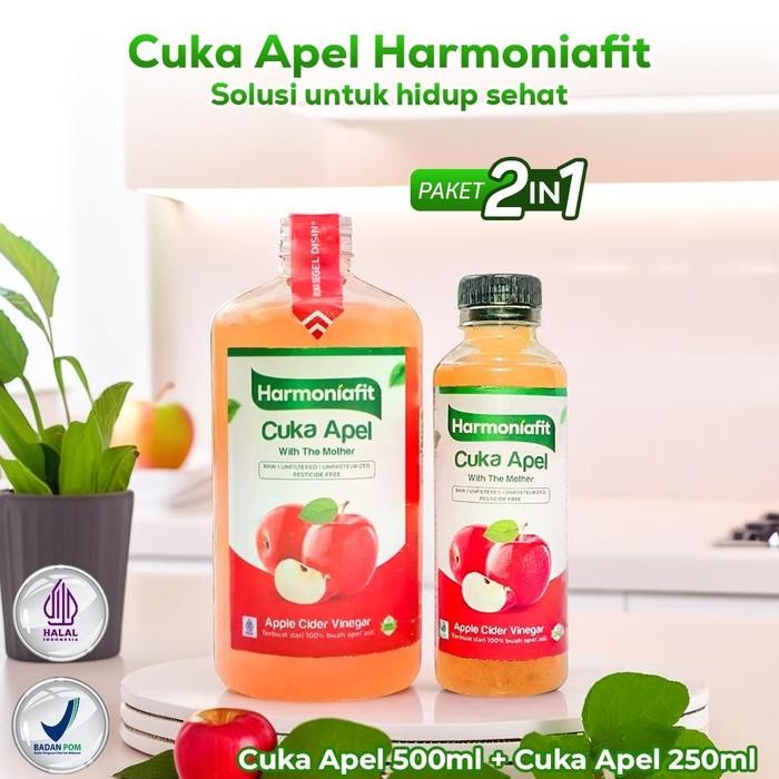 

Promo Cuka Apel Sari Cuka Apel Paket 2in1 500Ml+250Ml Cuka Buah Apel Harmoniafit
