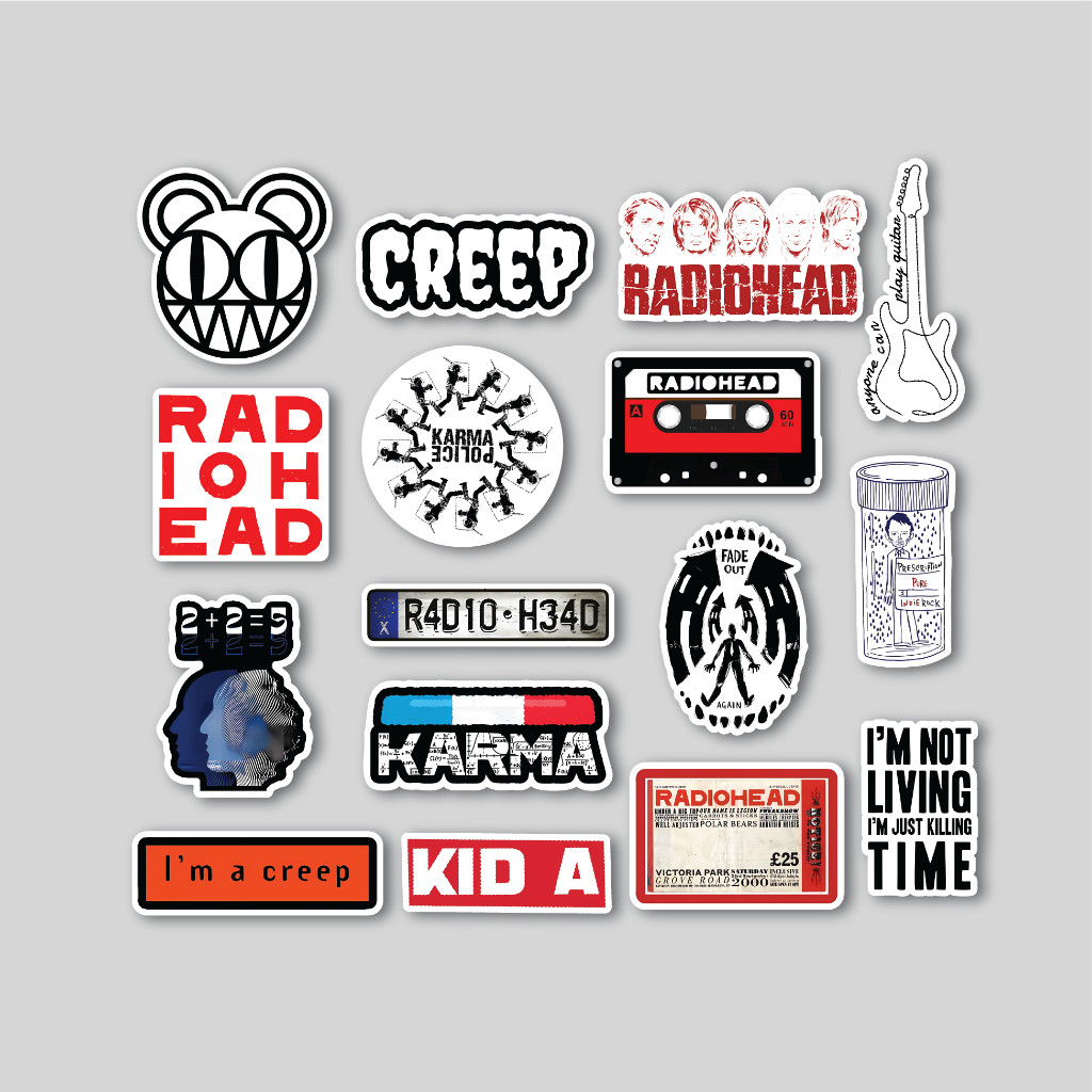 

STICKER PACK RADIOHEAD | STICKER TUMBLER | STIKER LAPTOP KOPER HELM