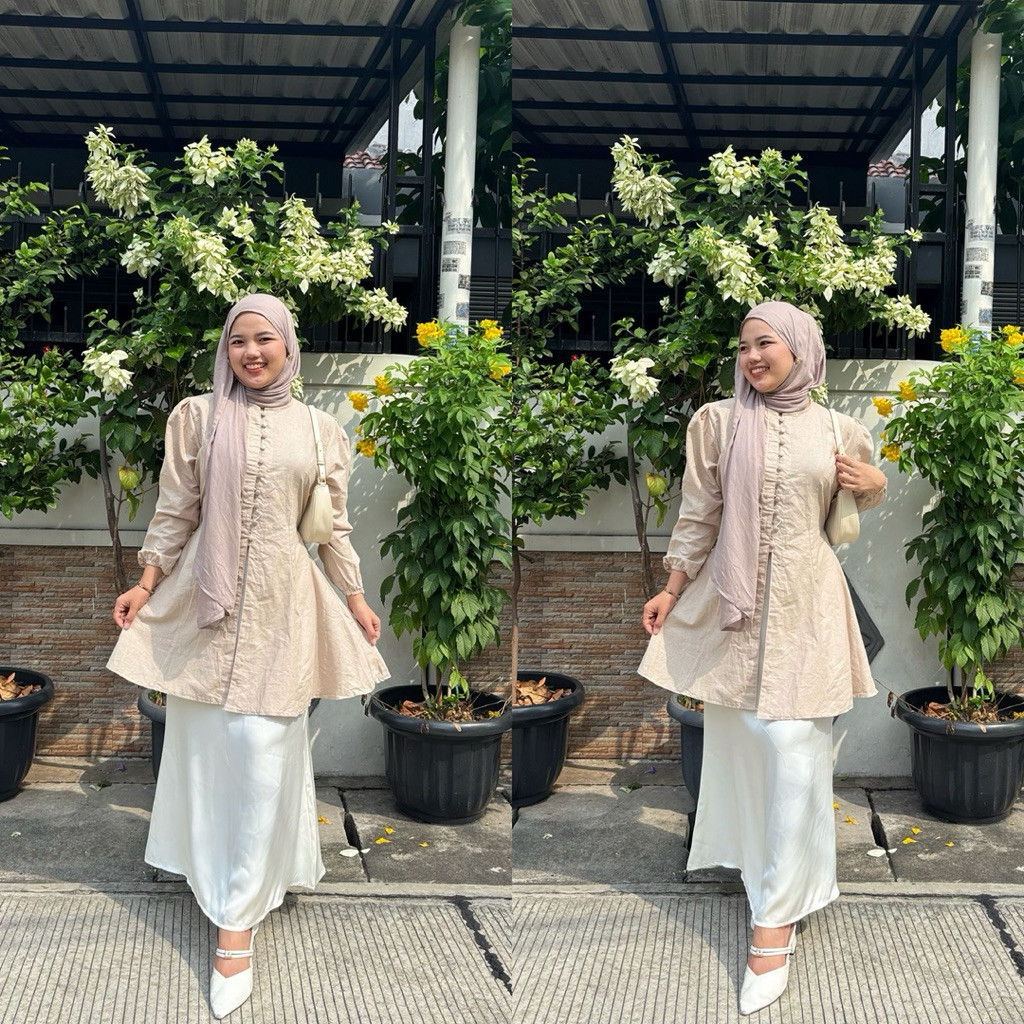 JALLPRONEW - ZFS TUNIK LISANDRA KATBOL POLOS KONDANGAN ELEGAN / VARE LINEN TUNIK / Tunik Klasik Line