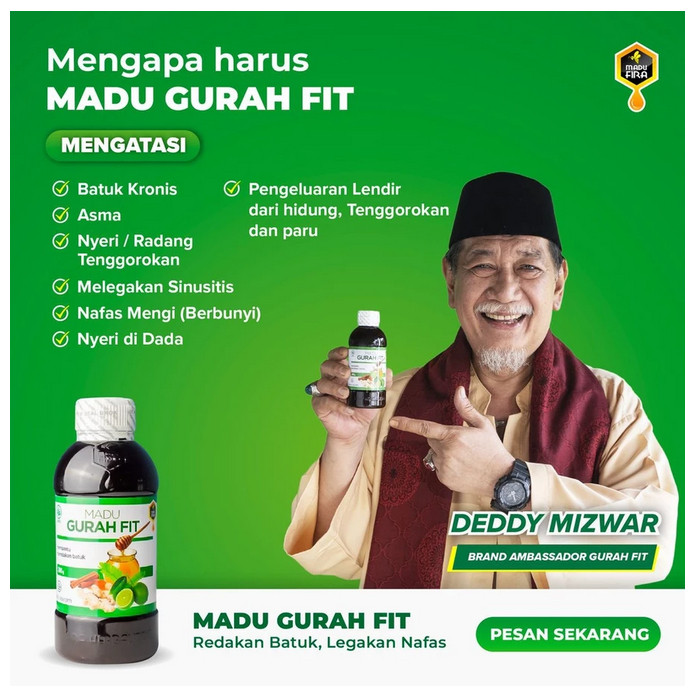 

NEW Madu GURAH FIT 280 gr Asli Original Herbal Flu Batuk Sakit Tenggorokan Sesak Nafas Sinusitis Asma PREMIUM