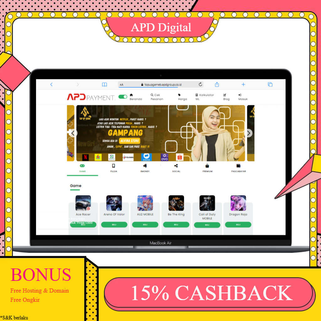 SOURCE CODE TOP UP GAME DAN PPOB TERMURAH APD