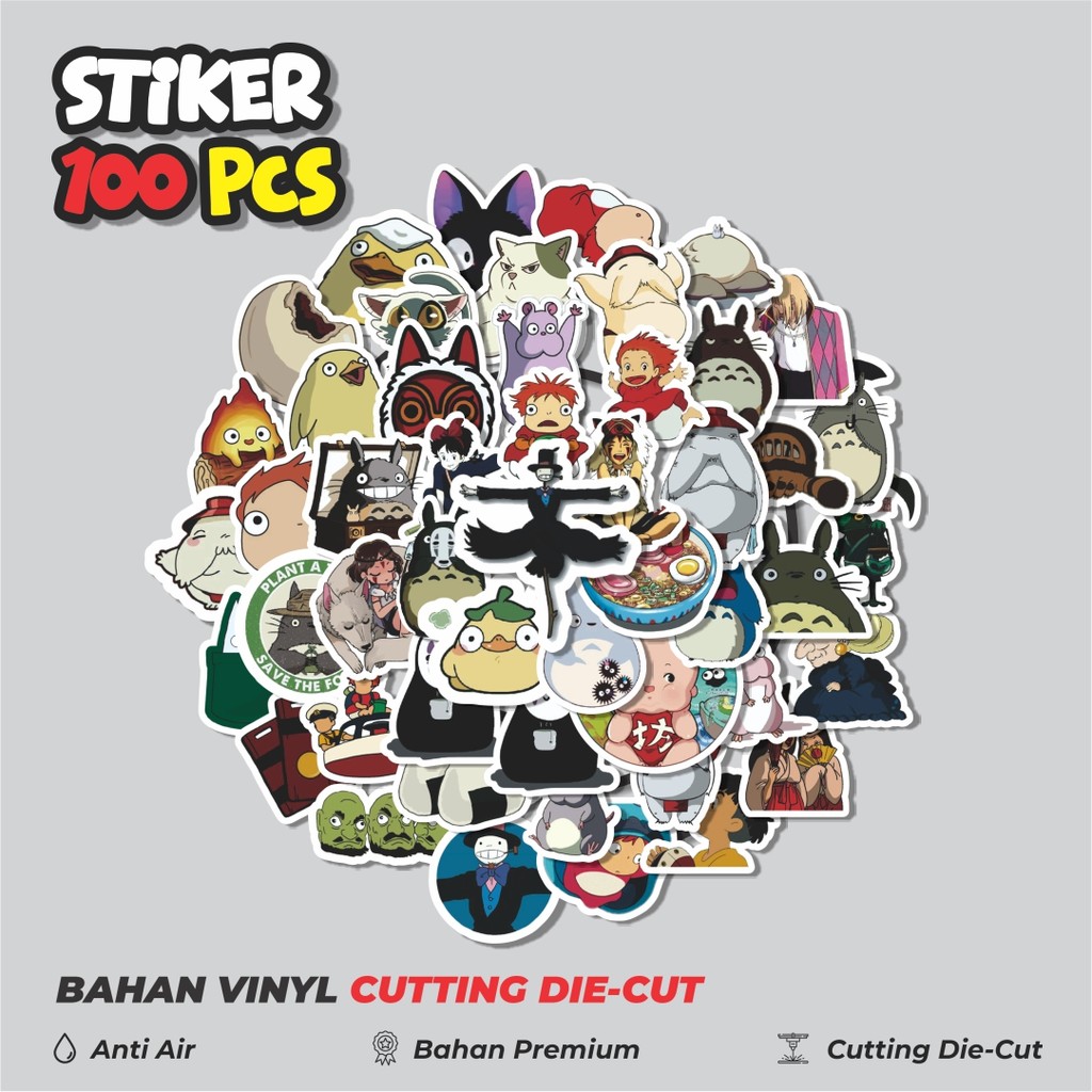 

Terbaru! 50 pcs Stiker Miyazaki Hayao Ghibli Dekorasi Lucu Kreatif untuk Notebook, Skateboard, HP