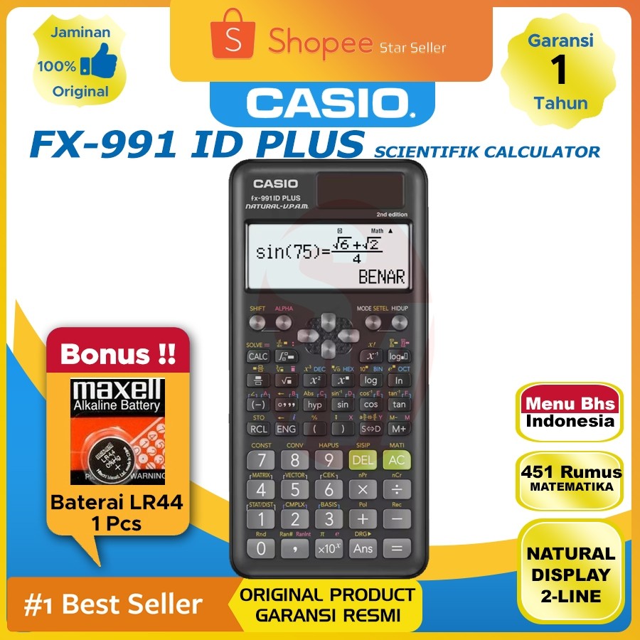 

KALKULATOR CASIO FX 991 ID Plus - 2nd Edition