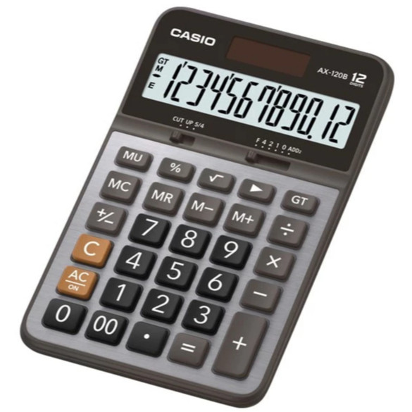 

KALKULATOR CASIO AX 120B ORIGINAL - KALKULATOR 12 DIGIT - CASIO ORI