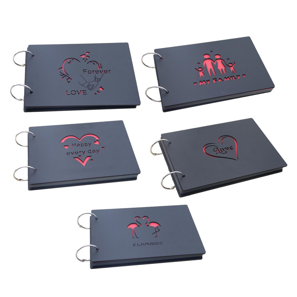 

Scrapbooking Photo Album 2 Rings Binder Photo Book DIY Photo Albums for Valentine's Day Anniversary Wedding Birthday