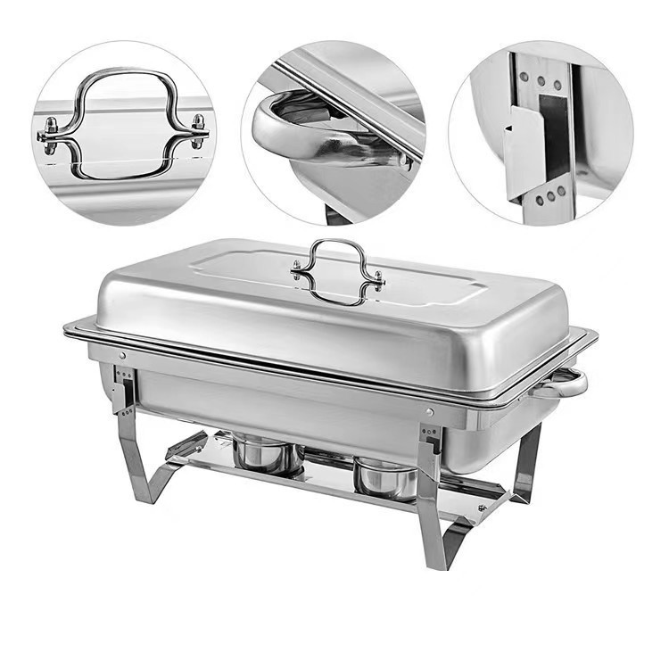 Ay00 Pemanas Makanan Stainless 2 3 Sekat Prasmanan Chafing Dish Catering Restoran Murah BINSA - ACS