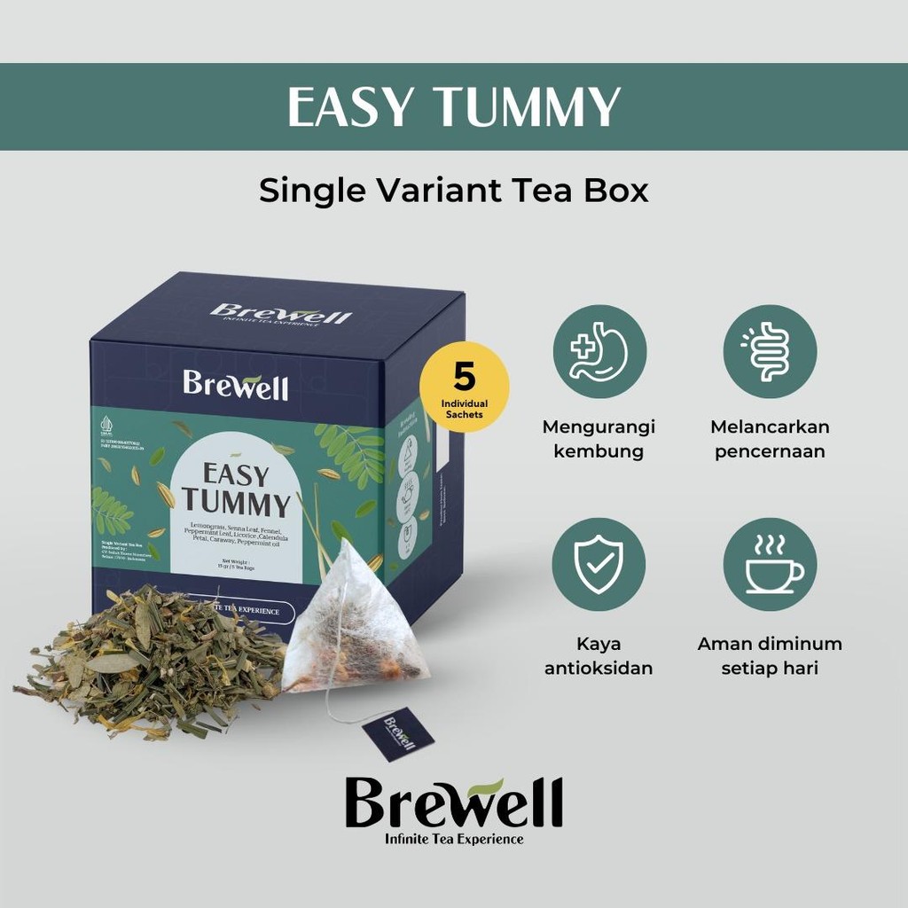 

EASY TUMMY - BREWELL TEA BOX - ISI 5 SACHET
