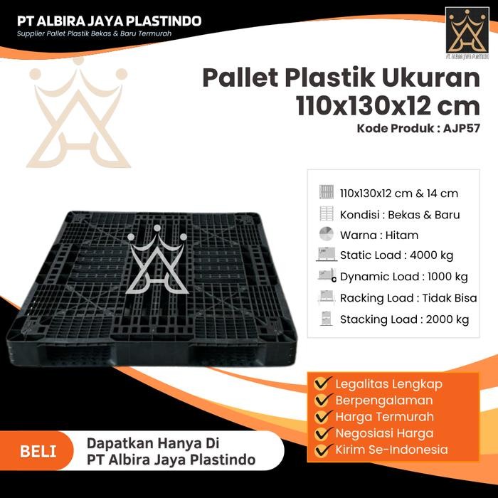 

Pallet Plastik Ukuran 110x130x12 cm
