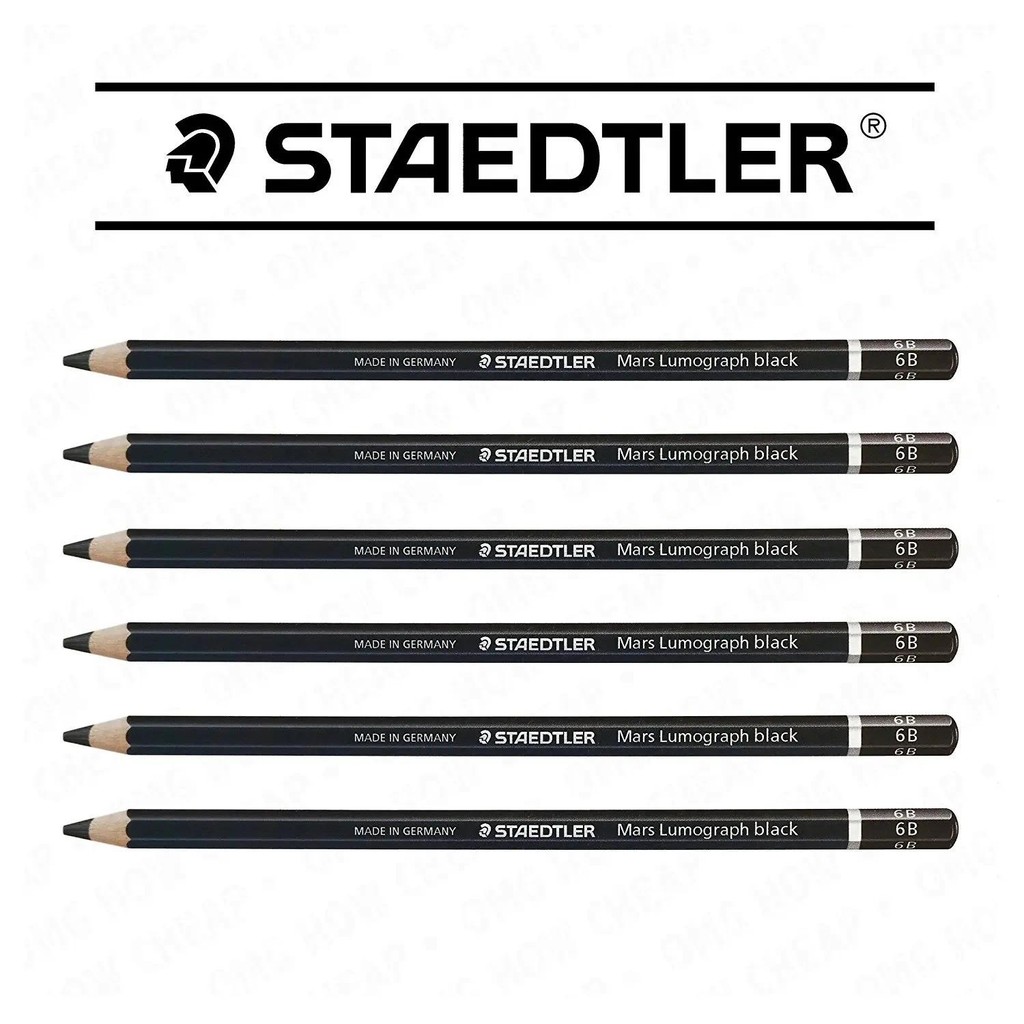 

1Pc Germany STAEDTLER 100B Mars Lumograph Black Sketch Painting Charcoal Drawing 2B 4B 6B 8B Pencil New Lead Grade HB 7B