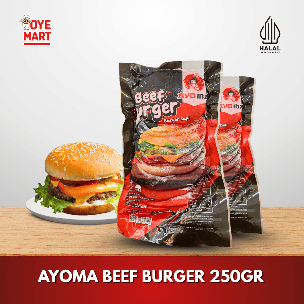 

AYOMA BEEF BURGER 250GR BURGER SAPI