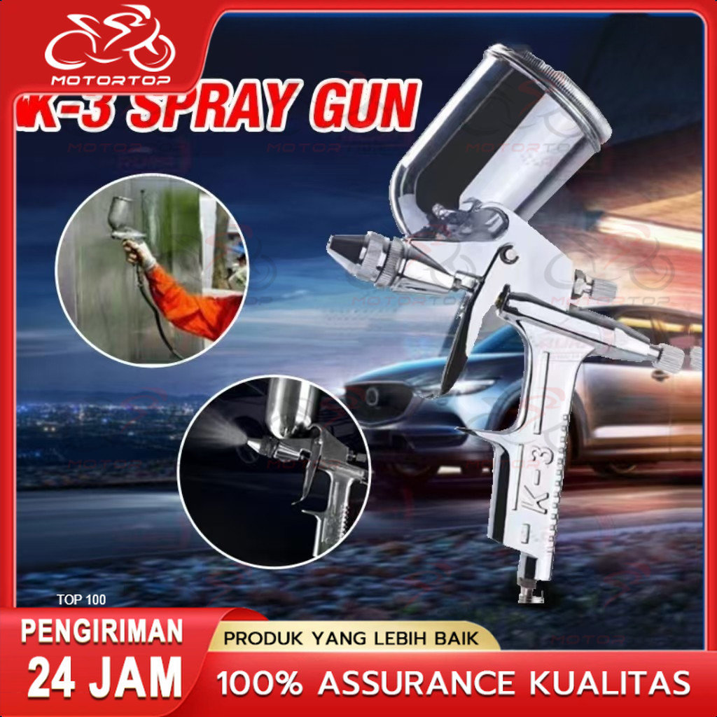 Spray Gun Auarita Gravity K3 Nozzle 0.5mm Semprotan Cat Airbrush