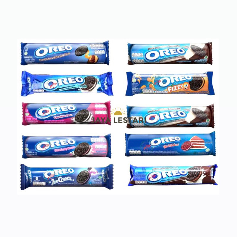 

Oreo 8 Varian Rasa 119,6g Renyah Lumer Di Mulut ARBON
