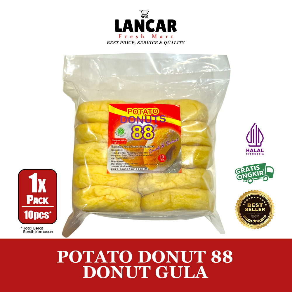 

POTATO DONUT 88 DONUT GULA ISI 10PCS