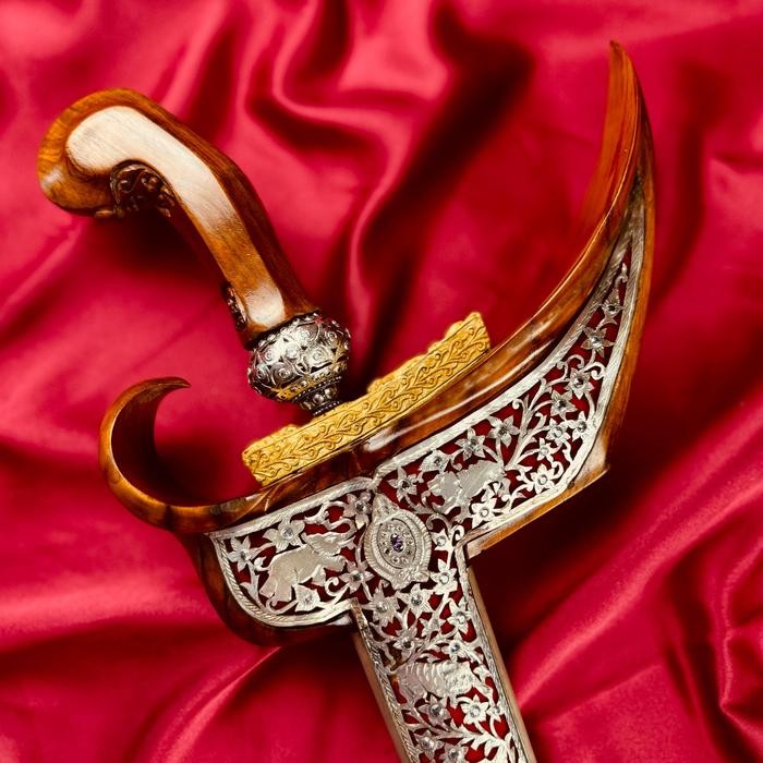 Keris Nogo Sapto Luk 7 Tinatah Emas 3D Kamarogan Tangguh PB XIII Gagah Istimewa