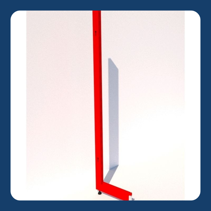 Tiang Rak Gondola Premium 2 lubang