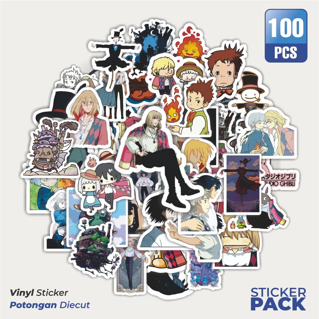 

Stiker Vinyl Stiker Anime Ghibli Hayao Miyazakui V4 Waterproof Aesthetic- Untuk Laptop, Motor, dan Helm - Paper Stationery Pack