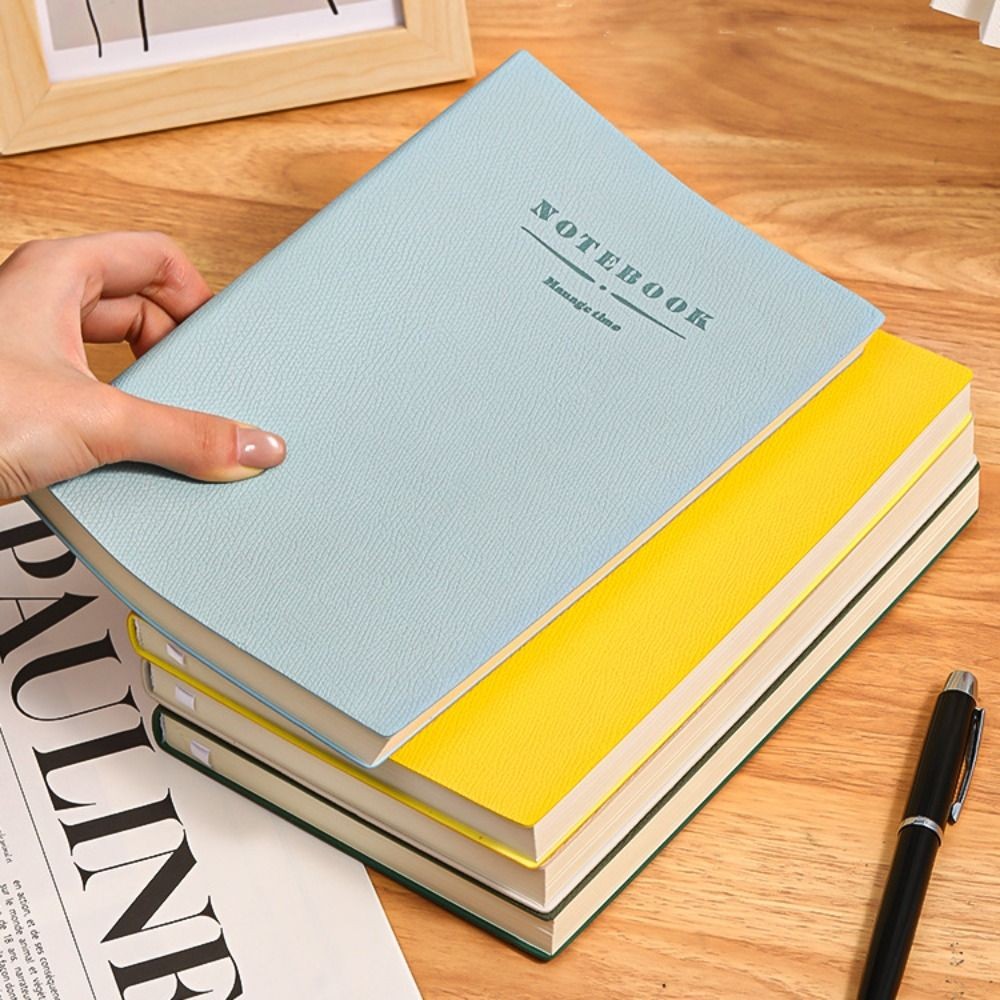 

PU Cover Soft Leather Notebook Diary Book Writing Pads a4 a5 Office Notebook Journals Stationery Notebook Student