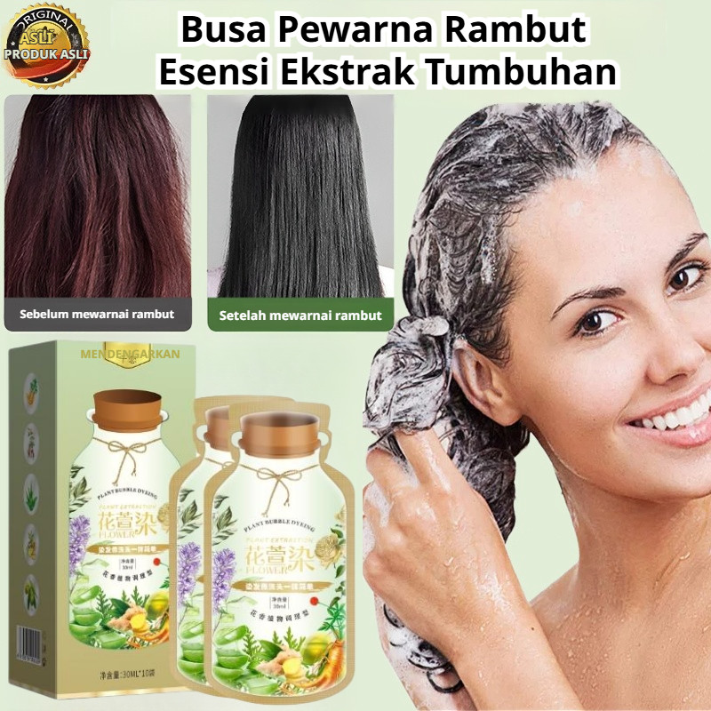 ✨Pengiriman 24 Jam✨10PCS*20ml Plant Extract Hair Dye Bubble Hair Dye/Ekstrak Krim Ngawarnaan Rambut 