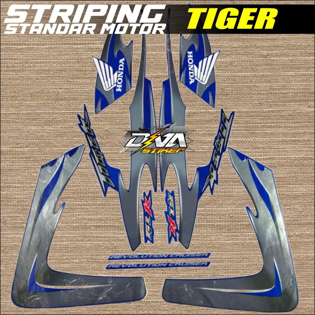 Striping Decal Polet Sticker honda tiger 2007 2008 tiger revo tiger kapal biru full list body standa