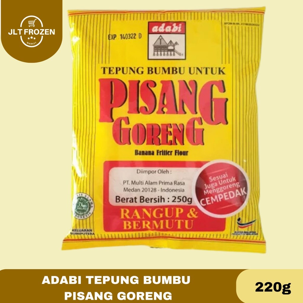 

Adabi Tepung Bumbu Pisang Goreng / Tepung Pisang / Rangup Bermutu Tinggi 250g